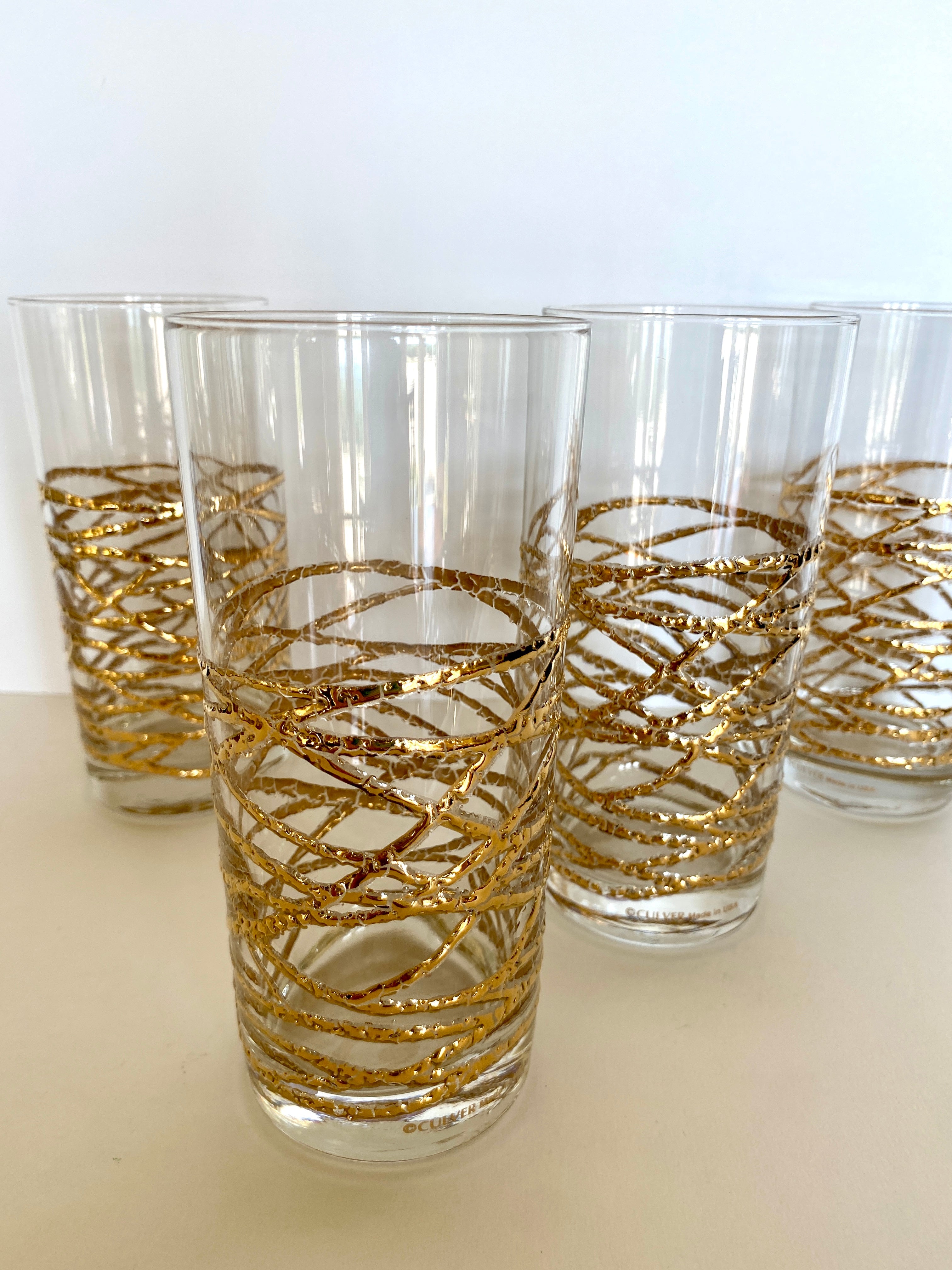 Culver Golden Ropes Glasses
