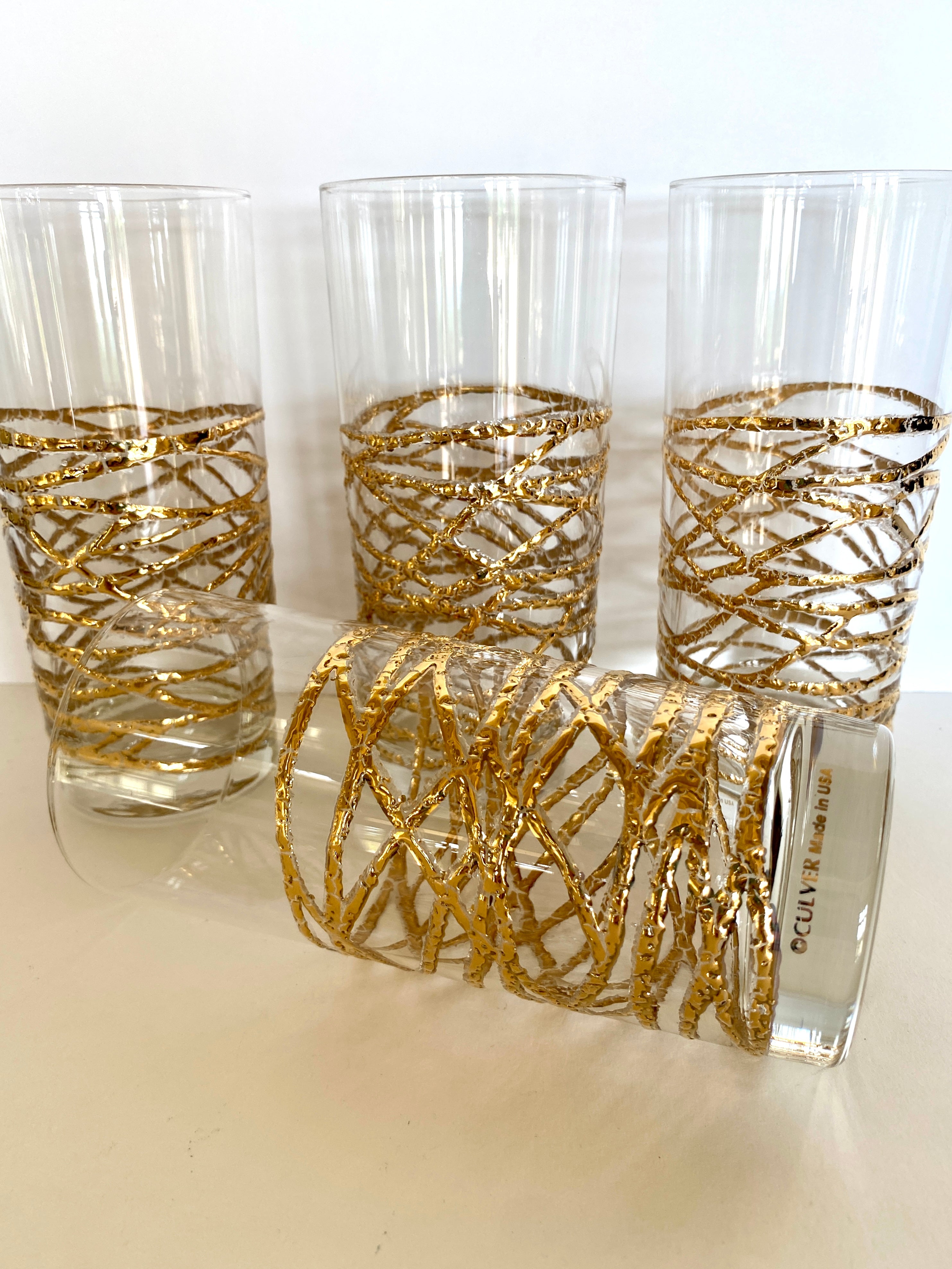 Culver Golden Ropes Glasses