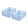 Medium Weston Storage Box | Pure Sky | Set of 2