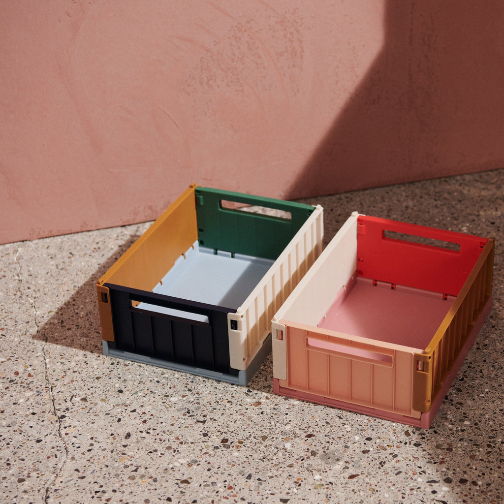 Medium Weston Storage Box Set | Dusty Raspberry Mix | 2 Pack