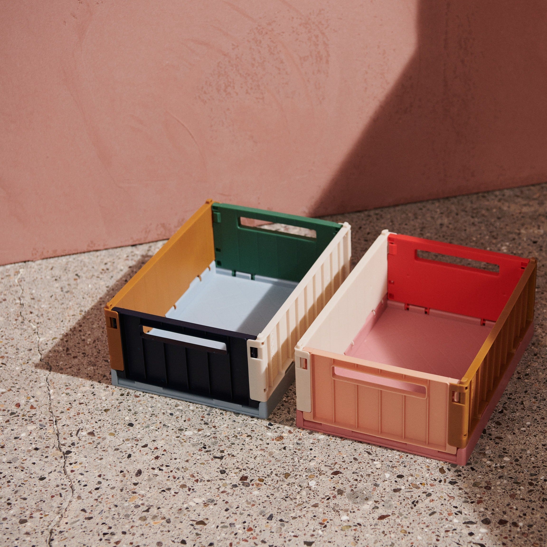 Medium Weston Storage Box Set | Dusty Raspberry Mix | 2 Pack