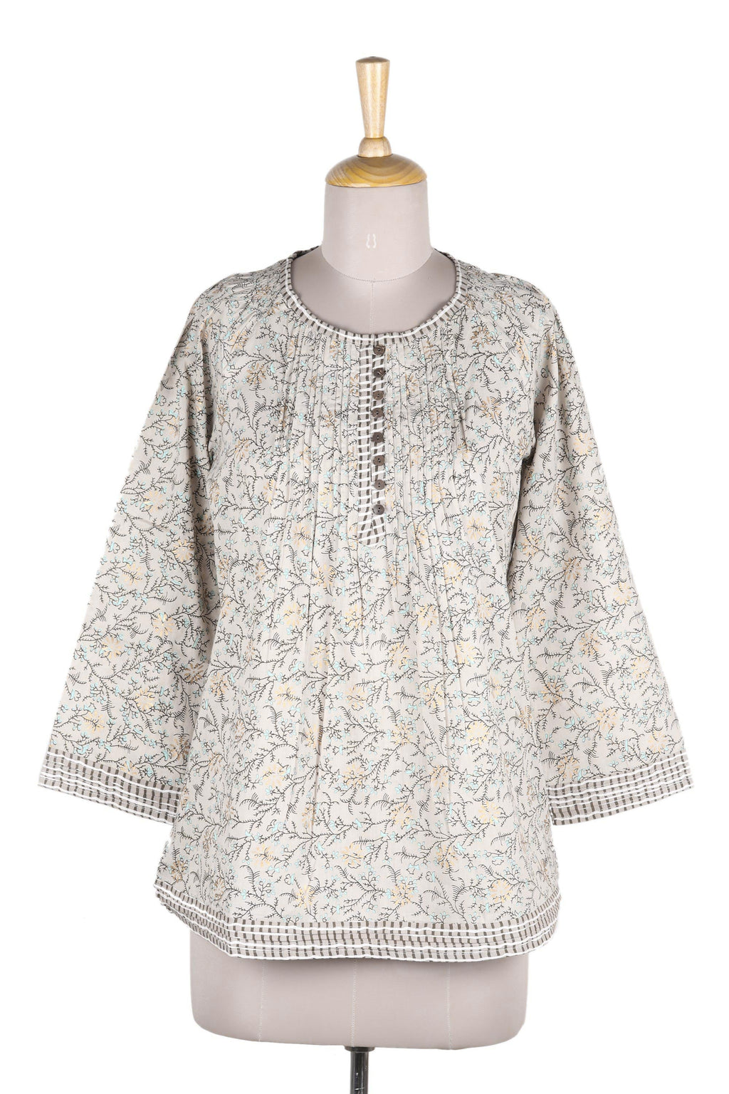Pretty Block Print Cotton Blouse for Women from India - Rajasthan Grace