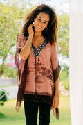 Handmade Viscose Chiffon Tie-Dyed Caftan Tunic - Gaya Sparkles